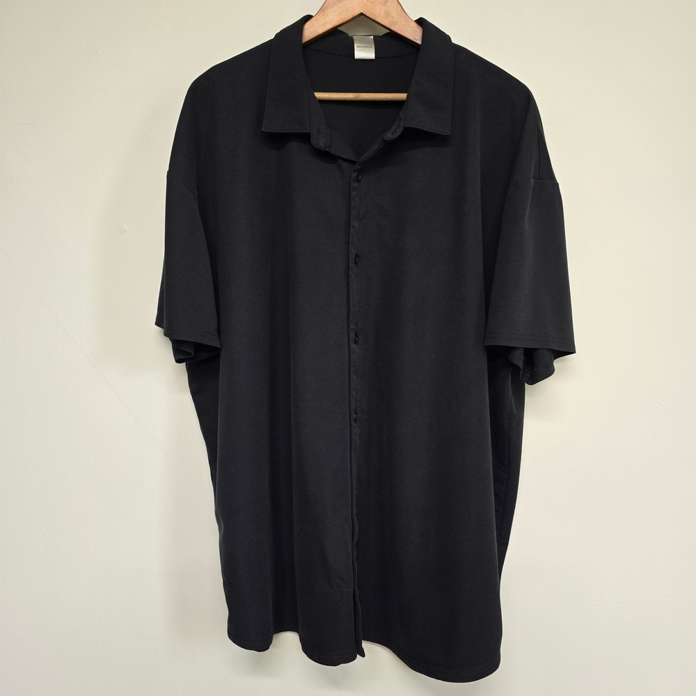 BYLT Premium Basics Executive Fit Shirt Mens‎ XXXL Black Short Sleeve Minimalist